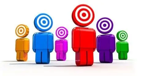 a group of people with bullseyes on their heads