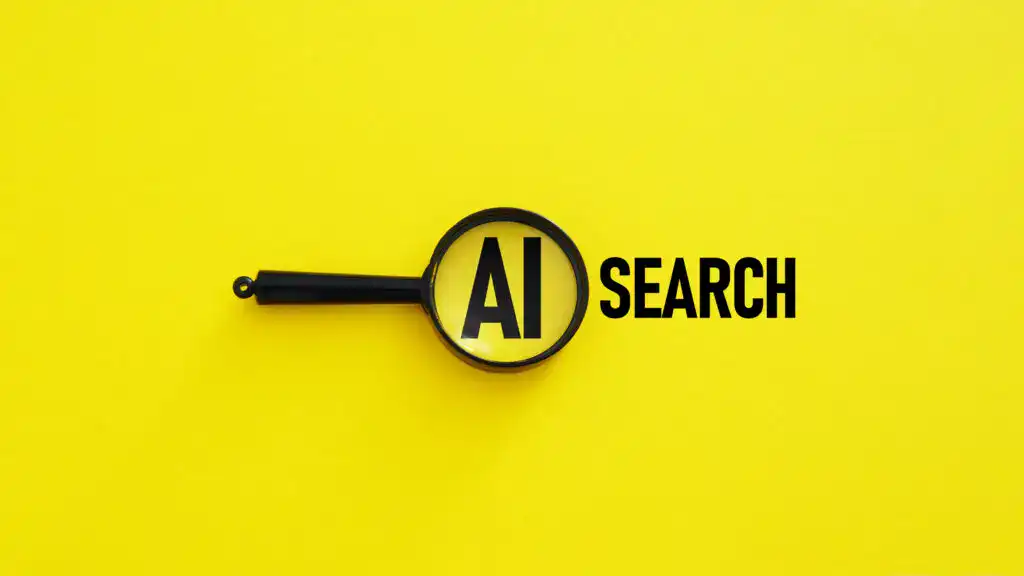 Generative engine optimization concept showing AI search technology and digital marketing strategy