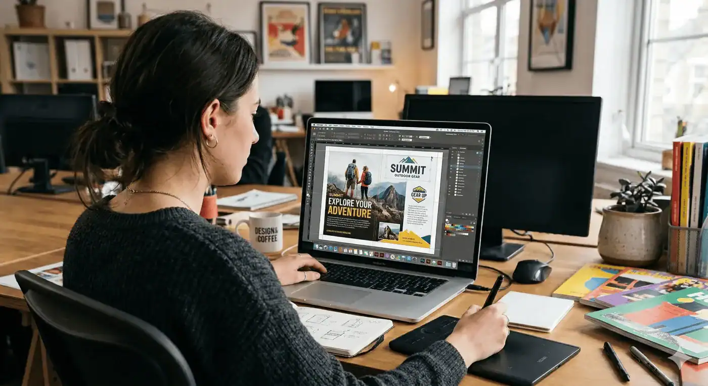 Denver creative agency designer working on brand strategy